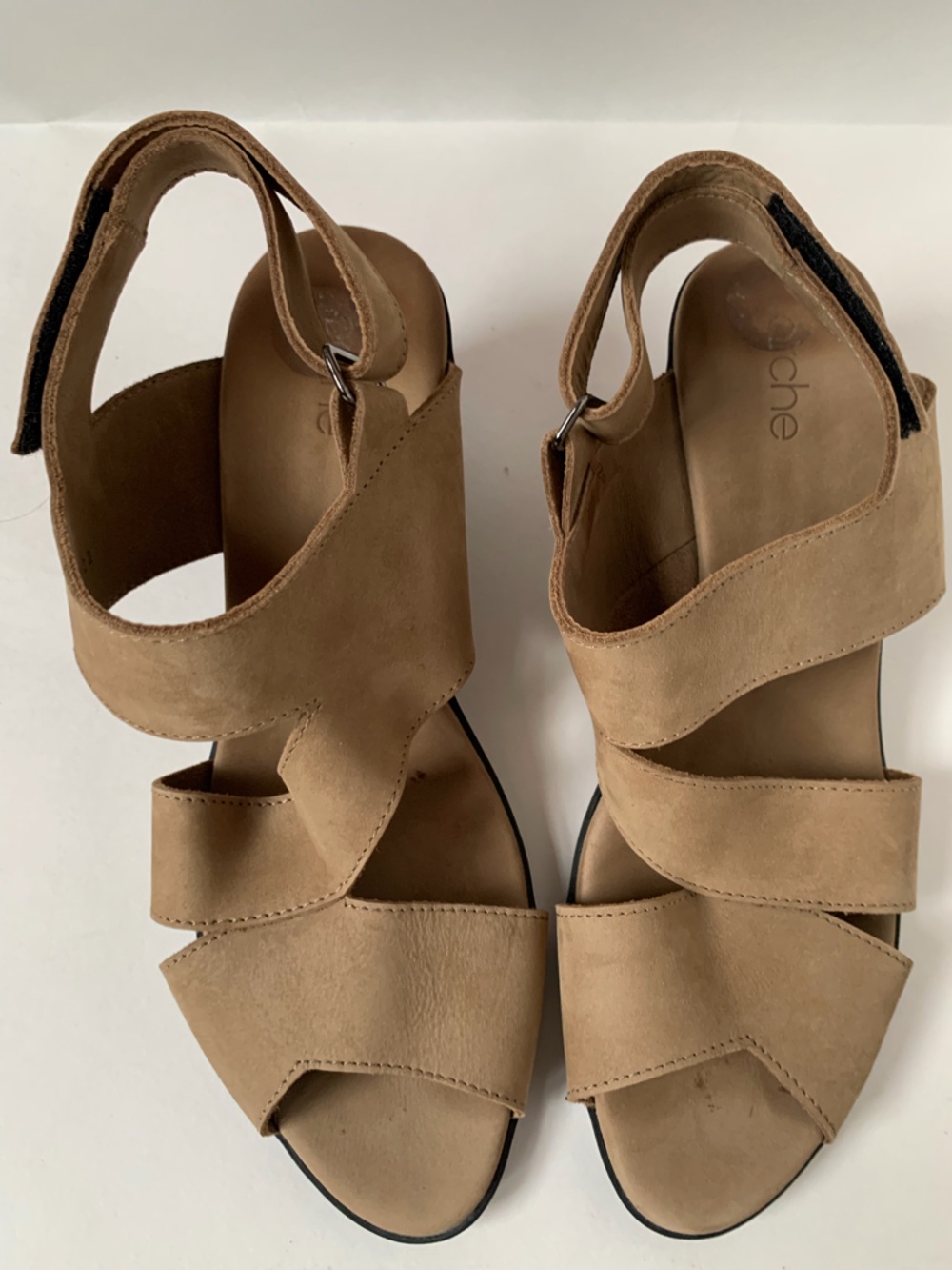 Suede Tan Women's Strap Sandals from Arche